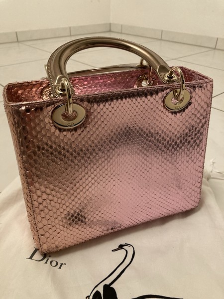 Medium Snakeskin Leather Handbag