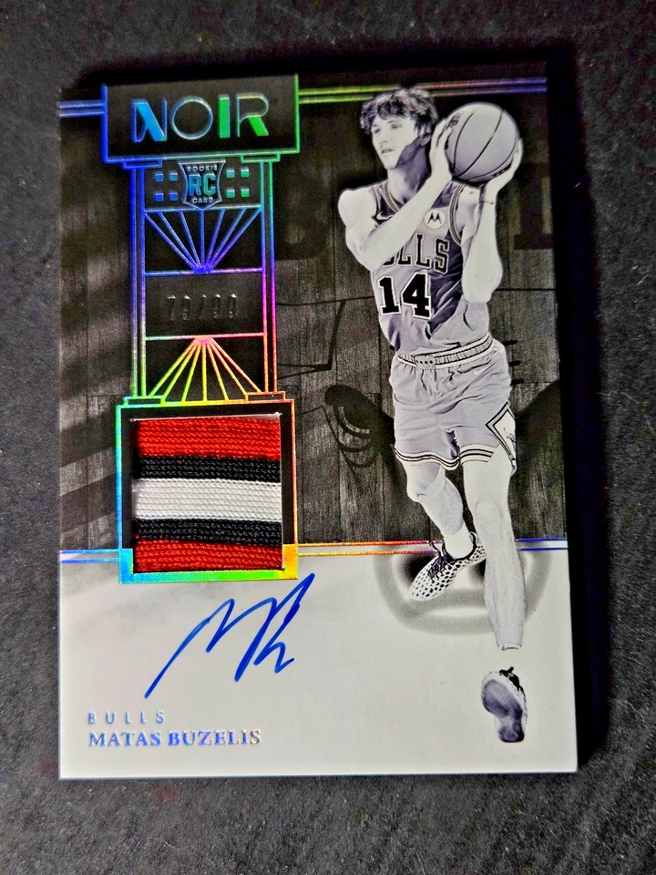 2024-25 Panini Noir RC Matas Buzelis Rookie Jersey Auto /99 MINT #310 💣💣 - Image 4 of 4