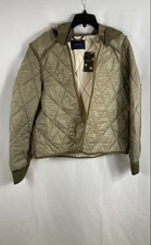 Scotch & Soda Women's Quilted Liner Jacket Olive Green Hooded NWT Sz 4