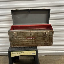 Craftsman  18" Tool Box w/ Socket Tray  Logo Mechanic Vintage Industrial Patina
