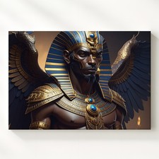 Horus Falcon God Canvasmajestic Winged Egyptian Deity Wall Art