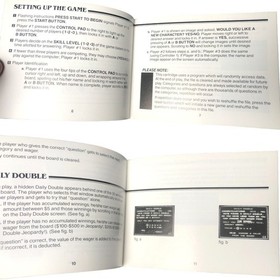 Jeopardy 1987 GameTek NES Nintendo Instruction Booklet
