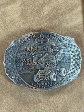 Knoxville Raceway Nationals Sand Cast Belt Buckle Brass Steve Kinser 1996