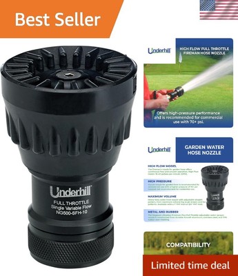 UltraMax  Plus 3/4'' Nozzle - Heavy-Duty, High Flow Garden Hose Attachment