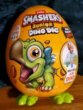 ZURU Smashers Junior Dino Dig Small Egg Stegasaurus Dinosaur Preschool Toys