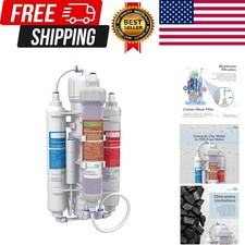 RO Buddie Sistema di Filtrazione Acqua Acquario a 4 Stadi, Filtro Osmosi Inversa RO/DI...