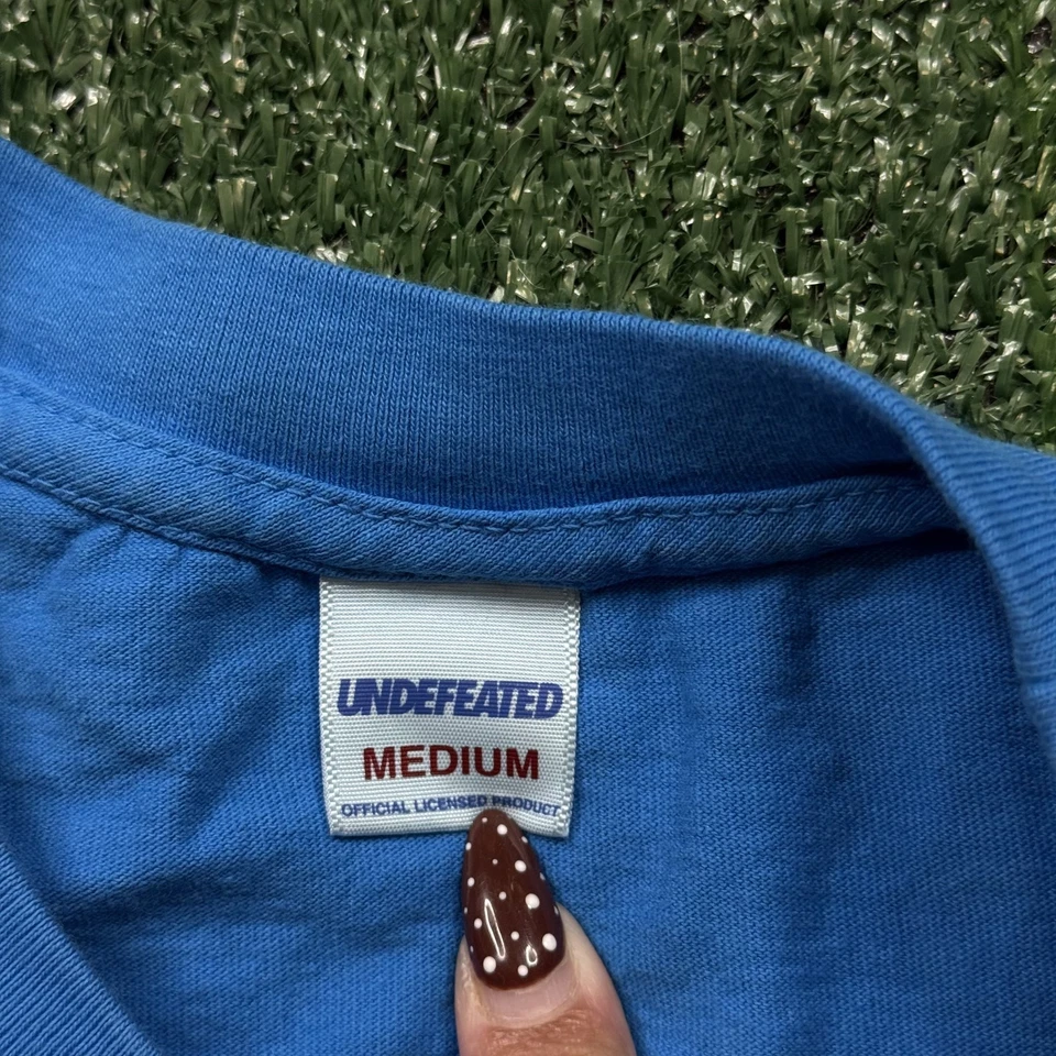 Undefeated T Shirt Men's Size M Blue Short Sleeve Streetwear Crew Neck Logo Tee - Image 2 of 4