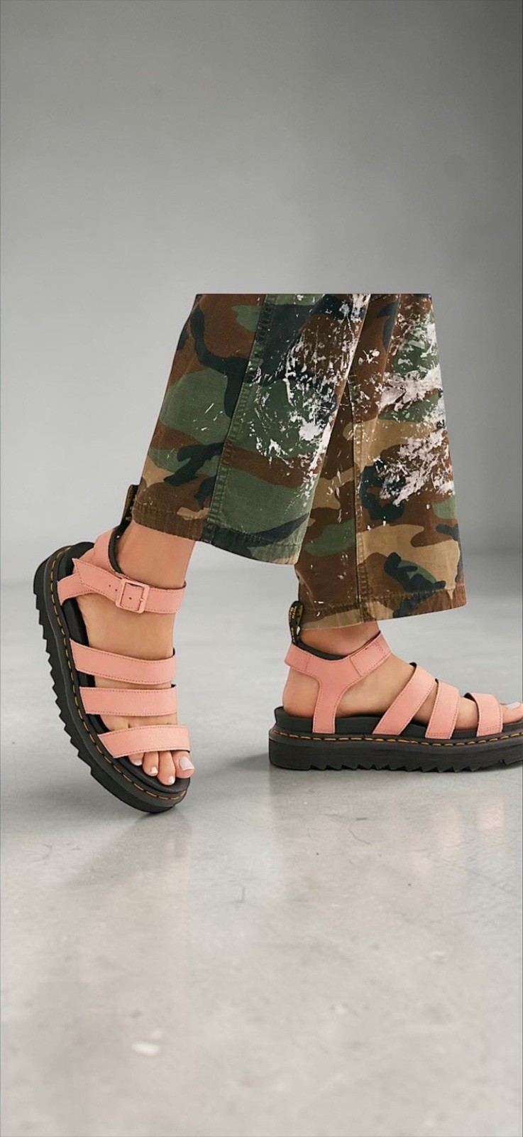 Doc Marten Sandals Blaire Platform Gladiator Dr Martens Pink Sz 41 (9) Air Wair