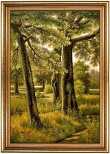 Ölbild Waldlandschaft, Föhrenwald, Landschaft ÖLGEMÄLDE HANDGEMALT F:60x90cm