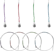 8 Stück Violinsaiten-Set (G-D-A-E) aus Stahl/Kupfer, Saitenstärken 0,26–0,73 mm