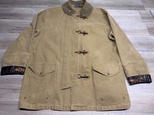 Vtg 90s Polo Ralph Lauren Fireman Jacket Canv...