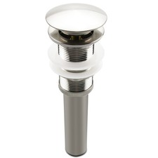 Brushed Nickel Pop Up Sink Drain Without Overflow, Bathroom Faucet Vessel Sin...