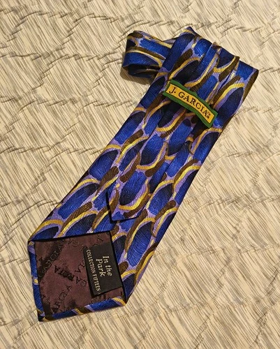 1996 J. Garcia 100% Silk Necktie "In the Park" | Collection Fifteen - product listing photo