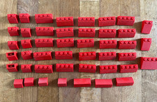 VINTAGE LEGO RED ROOF TILE BLOCKS VARIOUS SIZES
