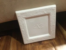 Vintage MSE  Ceramic Trivet Raised Relief Grapes & Leaves 7.5''X1''