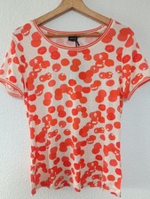 Laura Scott Damen T-Shirt Basic weiß rot Pun...