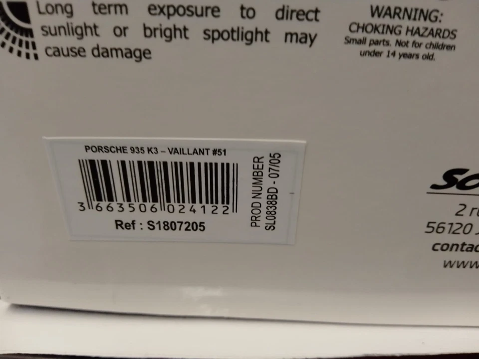 Solido Porsche 935 #51 Vaillant 1977 1/18 S1807205 - Immagine 3 di 3
