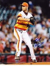 J.A. HAPP  HOUSTON ASTROS    ACTION SIGNED 8x10