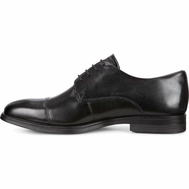 SAOLA Oxford Ecco Black Melbourne Cap Toe in pelle da uomo taglia US 11 11 5 45 EU Z3344