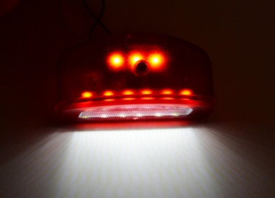 Kit Luci Fanali Rosso 24V 12V Luci Ingombro Cortesia Targa Cupola Cappa Del Camion Bus Barca Furgone - Foto 5