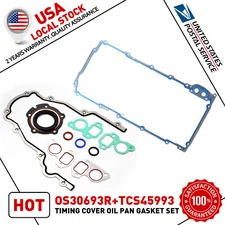 TCS45993+OS30693R Timing Cover Gasket & Oil Pan Gasket Set For Chevrolet GMC