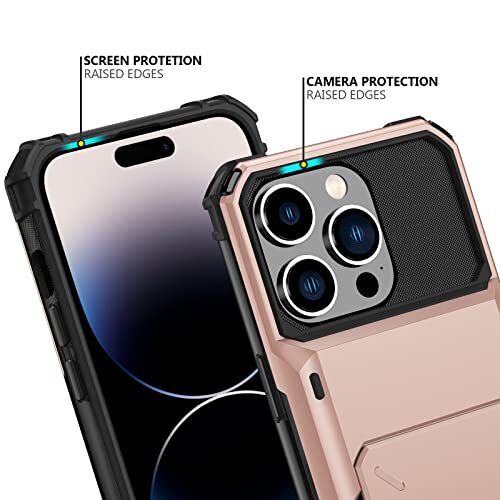 Hybrid Phone Case with Hidden Credit Card Holder For iPhone 16 15 14 13 11 12 8 - Picture 12 of 21