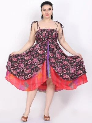 Mujer Casual Alto Elástico 2 Capas Impreso Falda Vestido Mixto Lote Al Por Ma... - Imagen 1 de 4