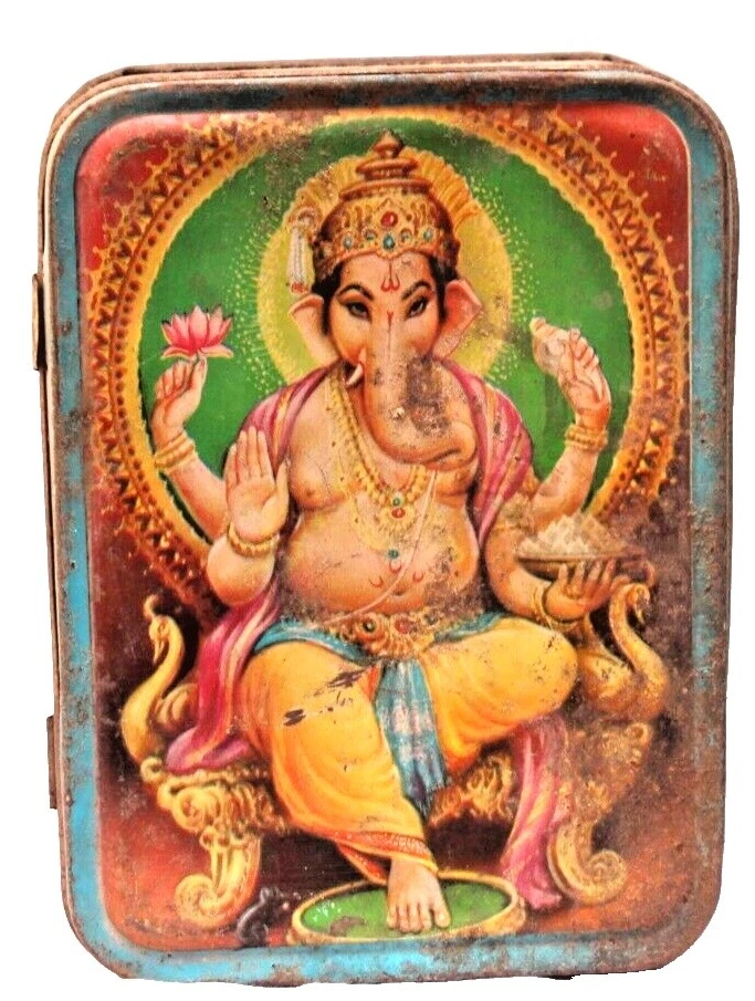 Caja multi-color de antigüedades de Asia