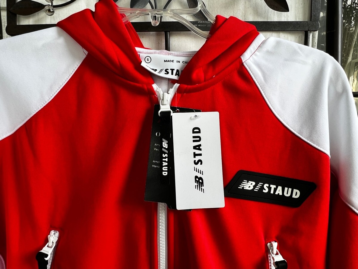 New Balance x Staud Retro Track Jacket Size Small Fiery Red New Balance x Staud Retro Track Jacket Size Small Fiery Red