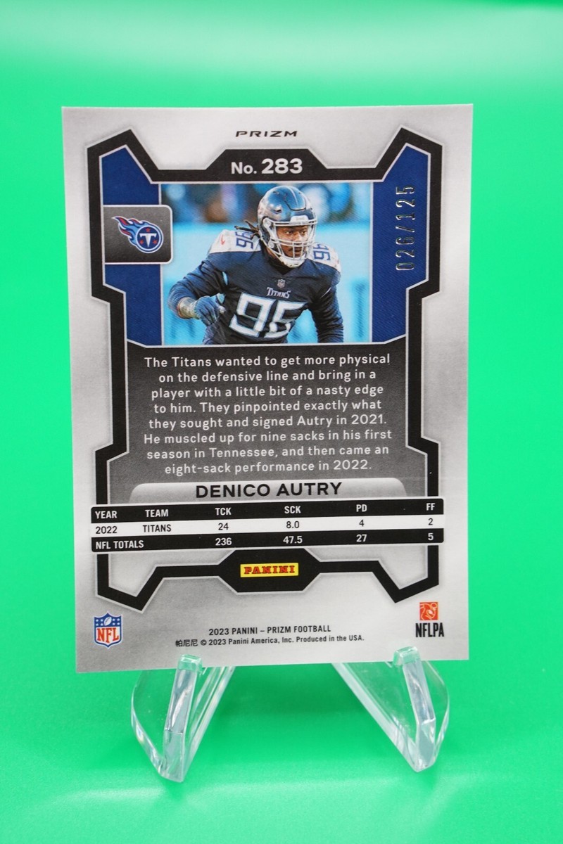 2023 Prizm Base Prizm Purple SP /125 #283 Denico Autry