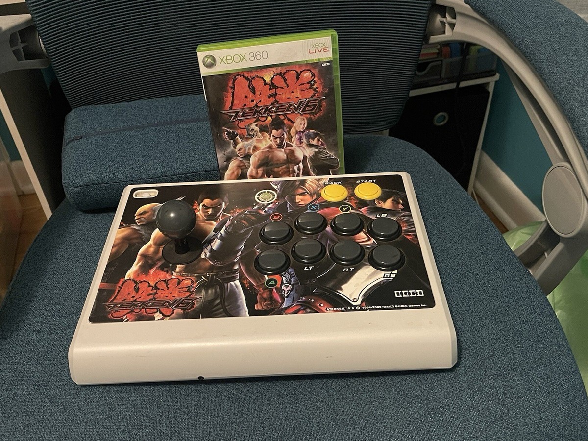 Hori Tekken 6 Wireless Fight Stick Controller Pad Xbox 360 W/Game