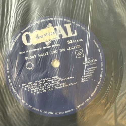 Buddy Holly & The Crickets cl-30,814 Mono Australian Coral LP 1962 Rare Edition - Picture 5 of 8