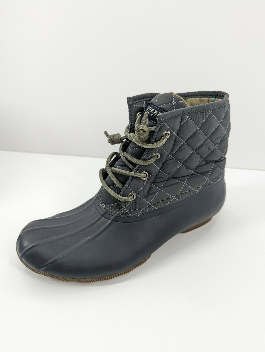 sperry quilted duck boots navy