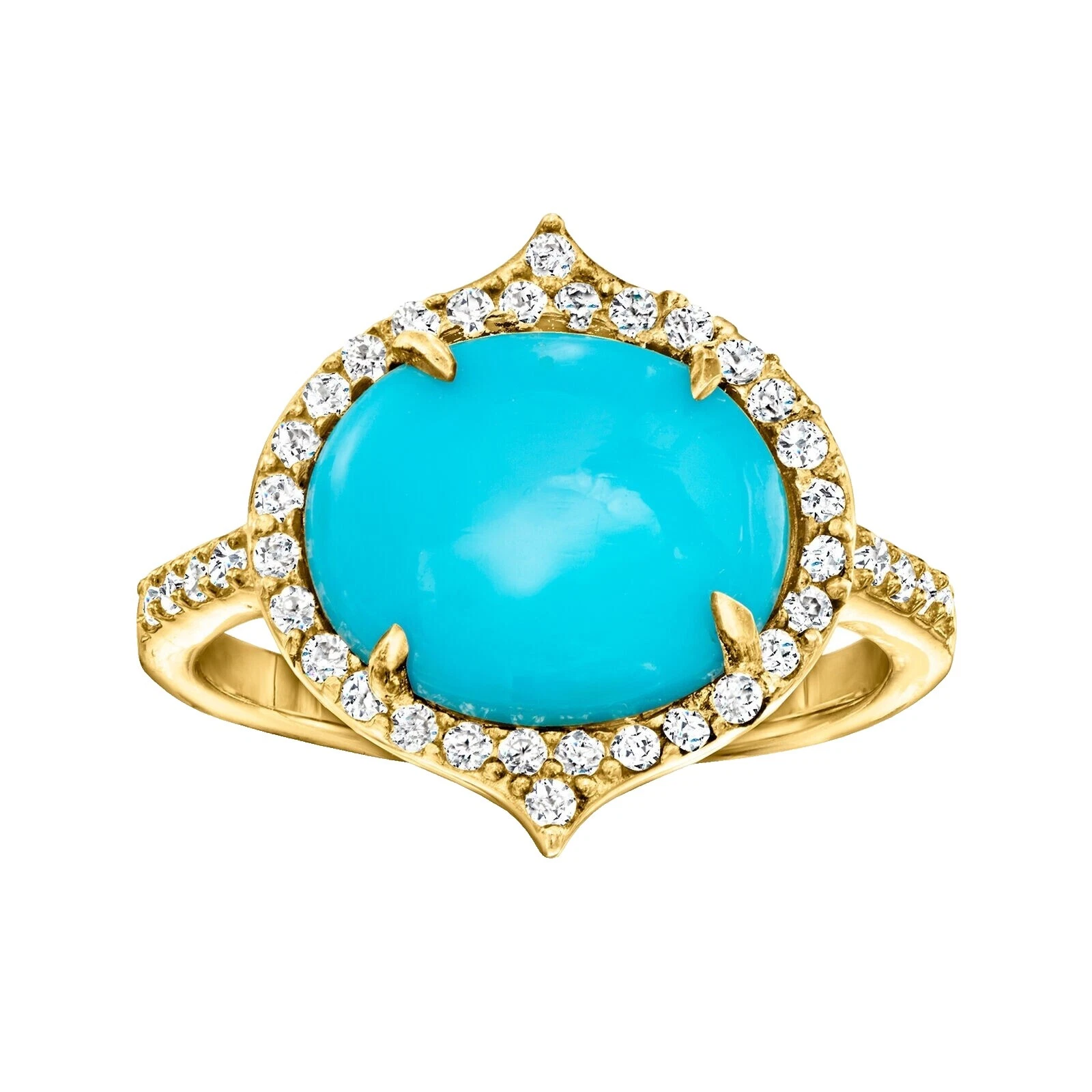 Flores y Plantas turquesa Anillos de Moda