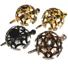 Women's Hair Bun Cover Holder Elegant Chopstick Pick Round Dome Made in France