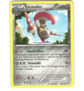Pokemon 2011 Light Play Escavalier Noble Victories Rare 80/101 Card