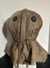 Trick R Treat Sam Burlap Jack-o-Lantern Full Head Halloween Costume Mask Only