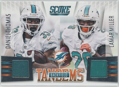 DANIEL THOMAS / LAMAR MILLER 2014 Score Backfield Tandems Relic