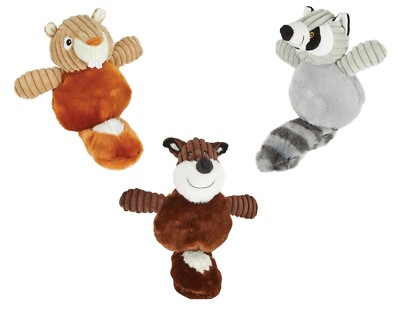 Dog Toys Wild Country Plush Squeaker Animals Cute Fat Bodies and Dangling Tails