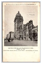 Market Street View After Fire San Francisco California CA UDB Postcard XB3