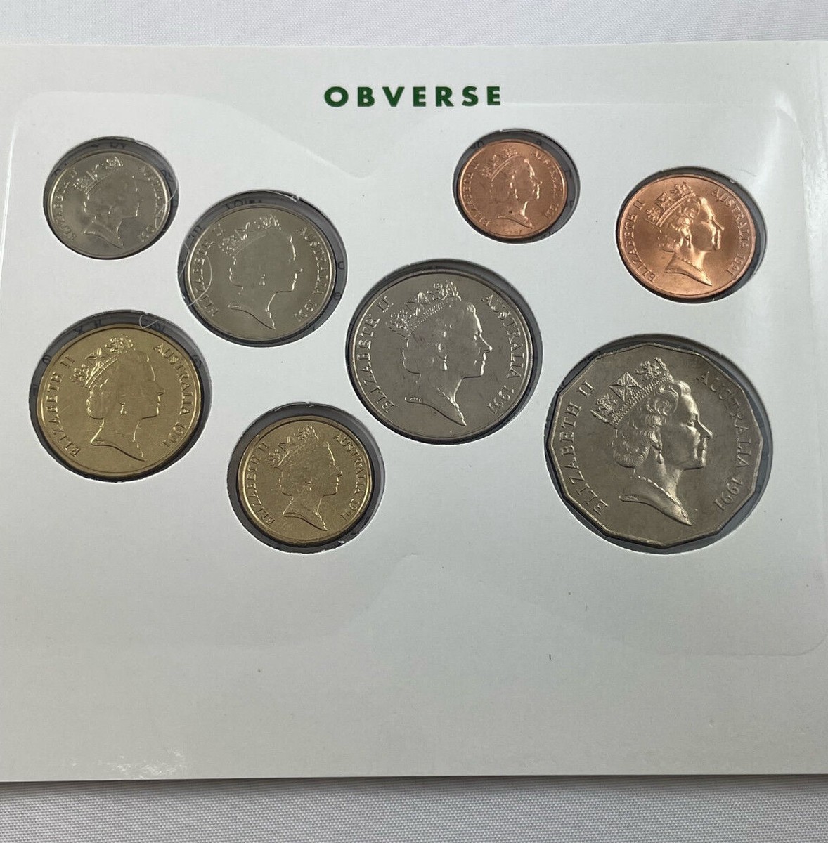 1991 オーストラリア RAM 造幣局 UNC コインセット - 25 年間の 10 進通貨 - オリジナルパッケージ