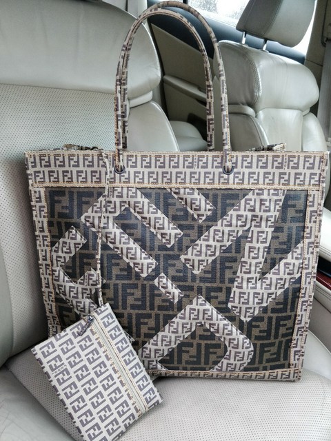 fendi zucca shopper tote