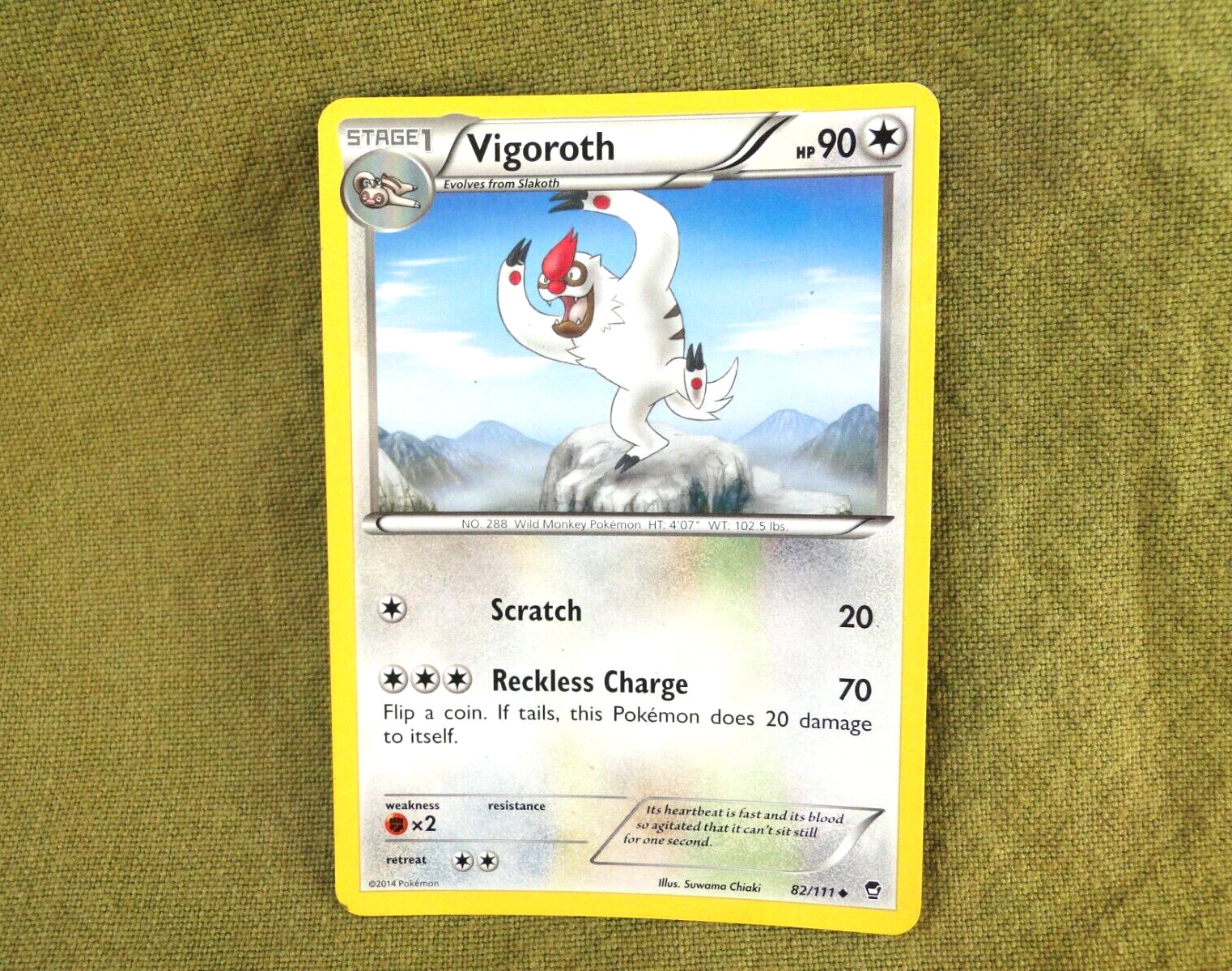 Pokemon Trading Card - Furious Fists: Vigoroth 82/111