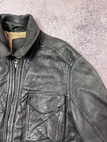 Vintage Men's leather jacket Cap size S Y2K Casual 1990 - Picture 7 of 17