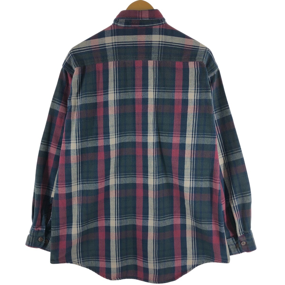 90s~ St. John's Bay Long Sleeve Heavy Flannel Check Shirt