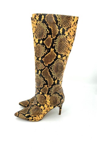 steve madden yellow snakeskin boots