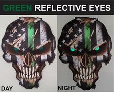 3x Thin Green Line Military Skull American Flag Sticker Vinyl Decal Car Truck 3M