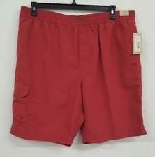 Roundtree Yorke Caribbean Berry Red Cargo Men's Swimwear NWT 49.50 XL XXL