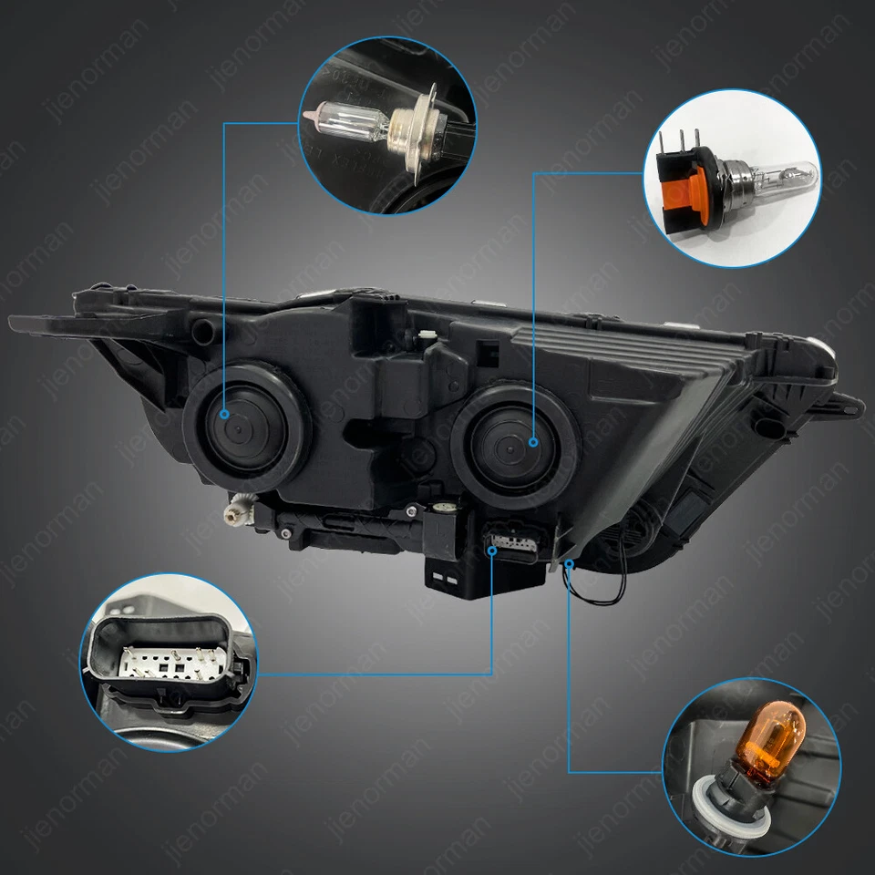 Faro para Ford Edge SE SEL 2015-2018 titanio proyector lámpara principal con bombilla Foto 2 de 4