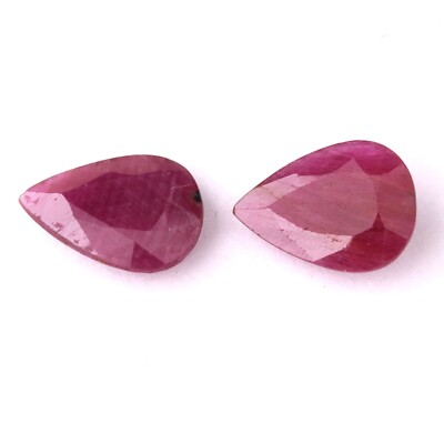8.15 Ct Certified Natural Ruby Pair Untreated Faceted Ruby Loose Gemstone